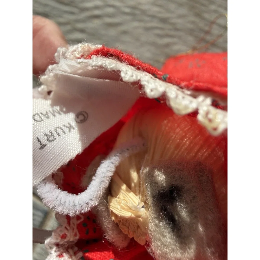 Kurt S Adler Corn Husk Baking‎ Baker Mice Christmas Ornament Mouse 80s Vintage